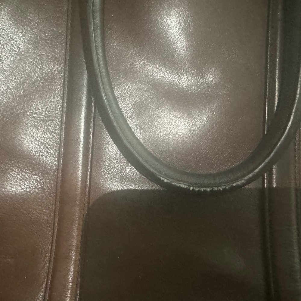 Man leather briefcase brown coach